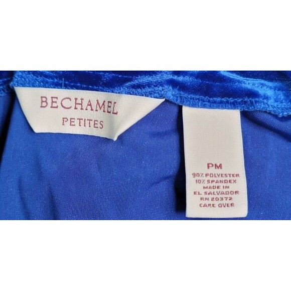 Bechamel Women's Sweater Cardigan Royal Blue Sz PM V Neck Rhinestone Buttons - Picture 5 of 5
